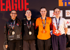 Larissa De Carlo,Thalia Duverney,Lilofee Kuster,Ecrin Karadeniz,KARATESCHULE SCHÖTZ,KARATE CLUB FRIBOURG,SHUKOKAI DOJO WETZIKON-VOLKETSWIL-WINTERTHUR,HAYABUSA KARATE DO BASEL,Siegerehrung,Swiss Karate League,Gossau,Züri Oberland,2026,Medal Ceremony,SKL