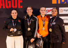 Riana Zeqa,Sana Oubane,Aya Ben Aicha,KARATE-DO BALSTHAL,KARATESCHULE SCHÖTZ,SHUKOKAI DOJO WETZIKON-VOLKETSWIL-WINTERTHUR,Shania Bonny,Neuchâtel Karaté-do,Siegerehrung,Swiss Karate League,Gossau,Züri Oberland,2026,Medal Ceremony,SKL