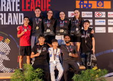 Caleb Gossweiler,Moris Bugatti,Larissa De Carlo,Aya Ben Aicha,Lenya Lawrenz,Marlo Bugatti,Karl Ravas,Peraveen Raveendran,Aljan Ali,Siegerehrung,Swiss Karate League,Gossau,Züri Oberland,2026,Medal Ceremony,SKL,SHUKOKAI DOJO WETZIKON-VOLKETSWIL-WINTERTHUR