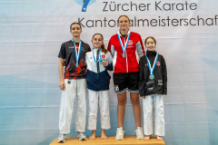 Enna Hukic,Aurora Sabatino,Vittoria Adduci,Ellie Keller,Bonstetten,Siegerehrung,2026,Shukokai Dojo Wetzikon-Volketswil-Winterthur,Zürcher Kantonalmeisterschaft,ZHKM,RYUEI-RYU KARATE SUISSE,NIPPON TRAINING URDORF / DIETIKON,SHORIN RYU KARATE DO KLOTEN