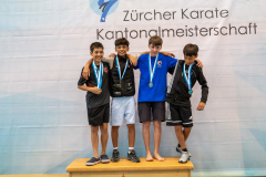 Aljan Ali,Colin McGuinness,Maxime Jones,Sajed Afzali,Bonstetten,Siegerehrung,2026,Shukokai Dojo Wetzikon-Volketswil-Winterthur,Zürcher Kantonalmeisterschaft,ZHKM,SHOTOKAN KARATE JAFFNA,KARATE DIETLIKON