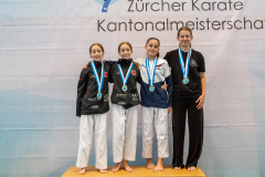 Zoe Keller,Ellie Keller,Amelia Scheibe,Enna Hukic,Bonstetten,Siegerehrung,2026,Shukokai Dojo Wetzikon-Volketswil-Winterthur,Zürcher Kantonalmeisterschaft,ZHKM,SHORIN RYU KARATE DO KLOTEN,RYUEI-RYU KARATE SUISSE