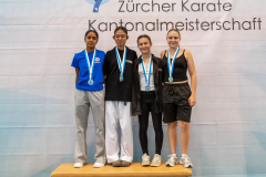 Mona Krachler,Tharanke Krishnathas,Samira Holtkamp,Leandra Hartkorn,Bonstetten,Siegerehrung,2026,Zürcher Kantonalmeisterschaft,ZHKM,KARATE DIETLIKON,SHOTOKAN KARATE JAFFNA,KEIKO KAN BIRMENSDORF,NIPPON TRAINING URDORF / DIETIKON