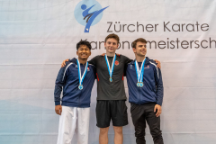 Moris Bugatti,Sopanya Pin,Dejan Sedlarevic,Bonstetten,Siegerehrung,2026,Shukokai Dojo Wetzikon-Volketswil-Winterthur,Zürcher Kantonalmeisterschaft,ZHKM,KEN WA KAI GOJU-RYU KARATE-DO