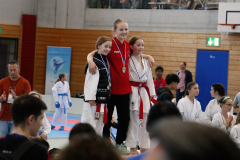Kantonalmeisterschaft, Zürich, Bonstetten, 2024, Siegerehrung, Schweiz, Natalie Dusa, Ellie Keller, Zoe Keller, Shukokai Dojo Wetzikon