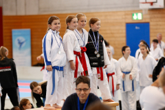 Kantonalmeisterschaft, Zürich, Bonstetten, 2024, Siegerehrung, Schweiz, Diana Lierau, Ellie Keller, Zoe Keller, Shukokai Dojo Wetzikon