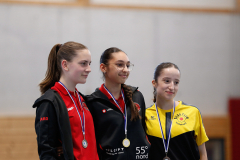 Kantonalmeisterschaft, Zürich, Bonstetten, 2024, Siegerehrung, Schweiz, Lenya Lawrenz, Larissa de Carlo, Shukokai Dojo Wetzikon