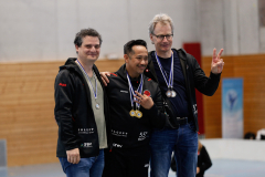 Kantonalmeisterschaft, Zürich, Bonstetten, 2024, Siegerehrung, Dario Bugatti, Michael Ravas, Andreas Stucki, Shukokai Dojo Wetzikon